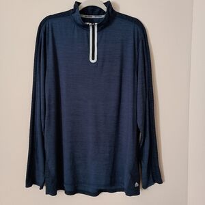 RBX XTRAIN Navy Quarter Zip Long Sleeve Performance Pullover XL